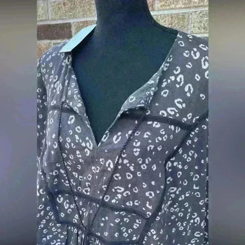 RYLLACE ANIMAL PRINT BOHO TASSEL TIE SHIFT DRESS PLUS SIZE 1X ❣️NEW - Picture 13 of 14